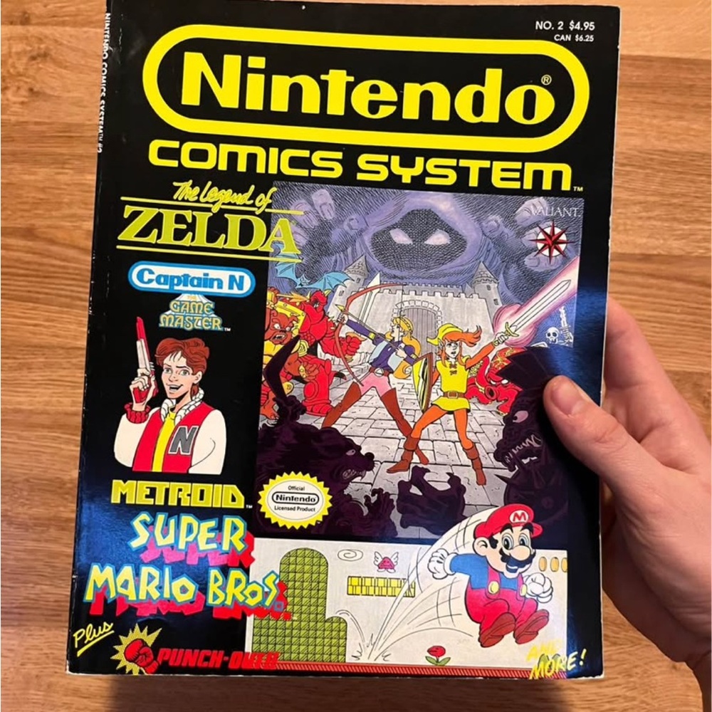 Vintage Nintendo Comics System #2 Valiant Comic Book RARE Zelda Mario etc